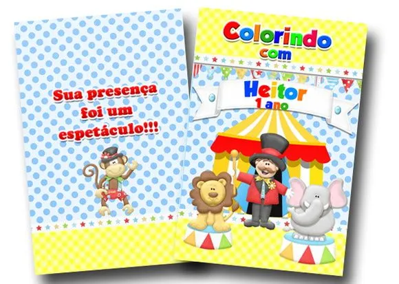 revista colorir circo 14x10 - artesanato de PAPCRIE