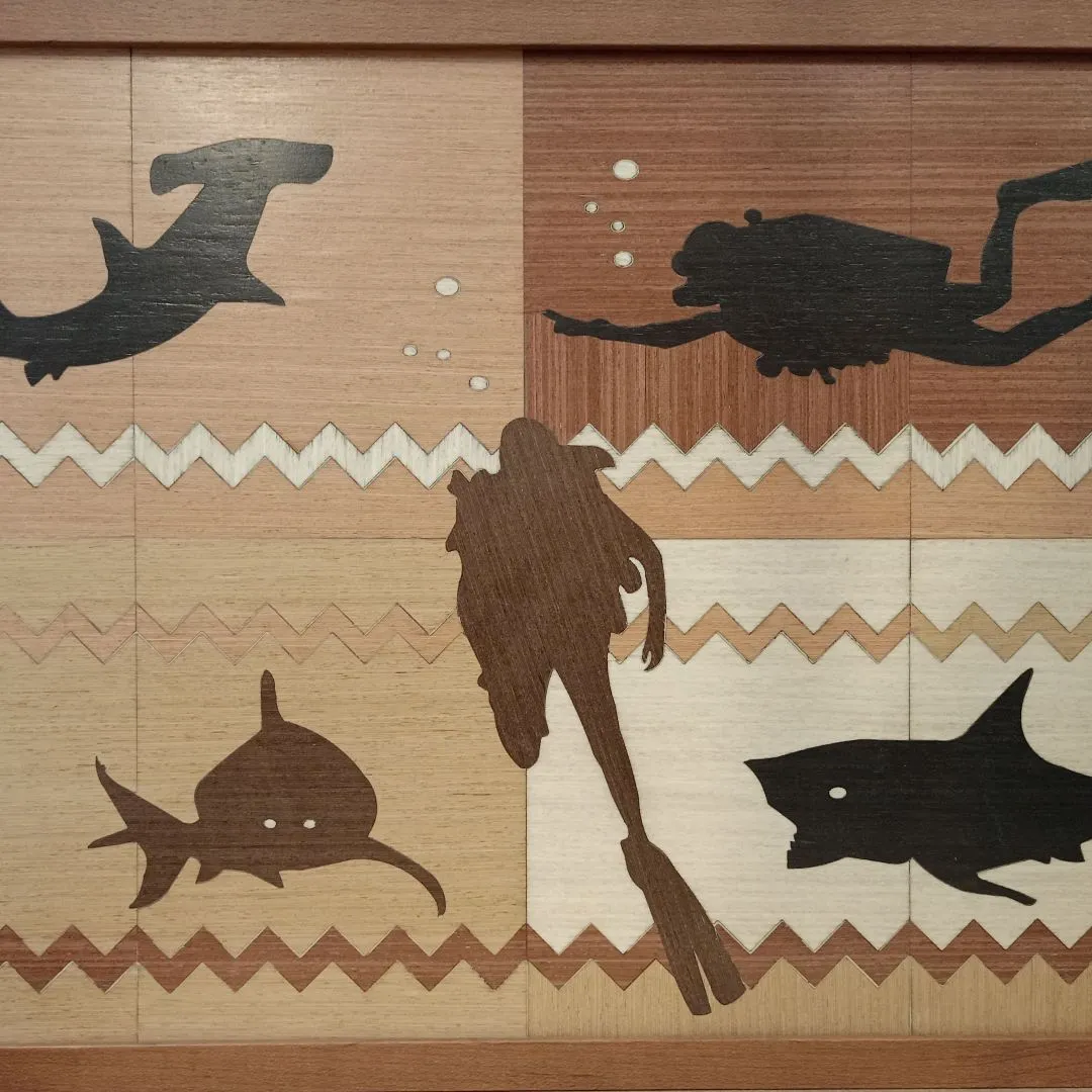 🎨 Marchetaria Contemporânea | Arte Marinha Mergulho