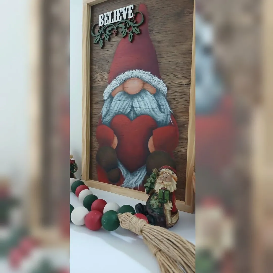 Quadro Natal Noel Nórdico Believe - Acredite - foto 6