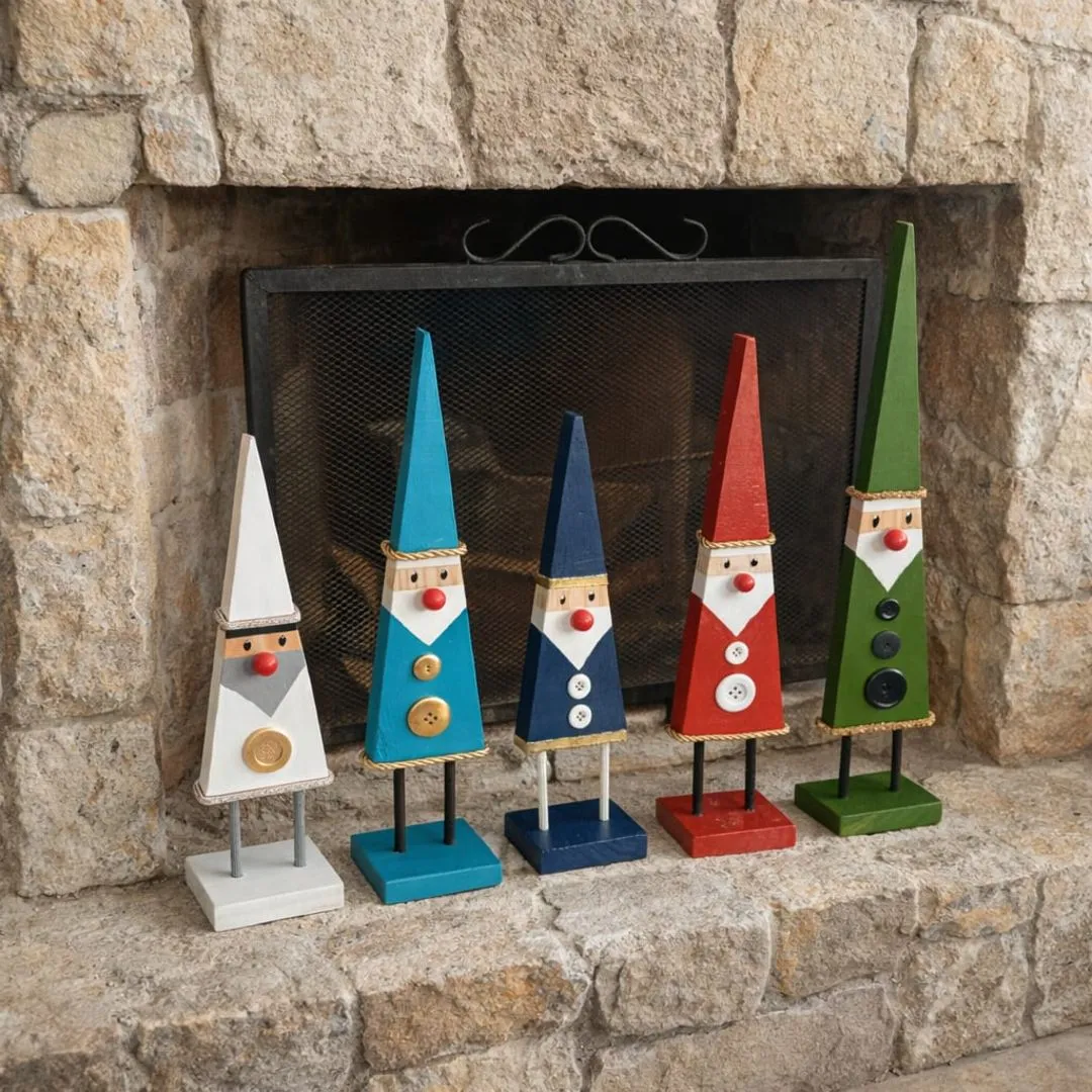 Papai Noel Artesanal em Madeira – Coleção Natal Encantado - foto 4