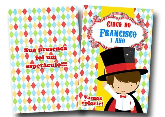 revista colorir circo 14x10 - artesanato de PAPCRIE