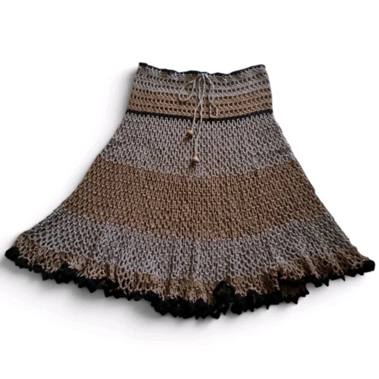 Saia Crochet longa - artesanato feito à mão por Luna Dreads e Artes 🌜