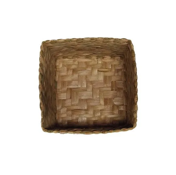 Cesta De Palha De Taboa Caixa Organizadora Natural 26x26x22 - foto 4