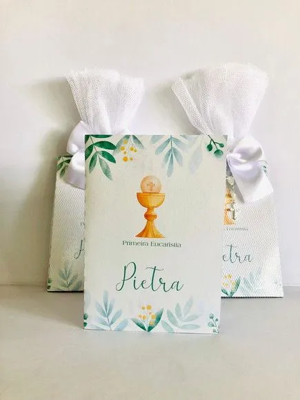 Livro de Orações Luxo com Foto para Comunhão