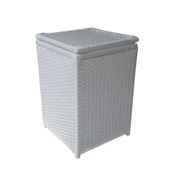 Cesto Roupa Sintético Branco 40x40x62 - foto 2