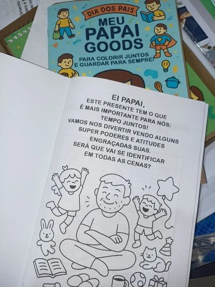 Papai Livros Colorir Arquivo Digital - foto 2