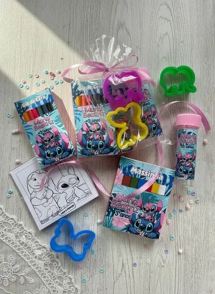 Kit Massinha Infantil - Stitch Personalizado - feito à mão por Mi Papelaria Criativa
