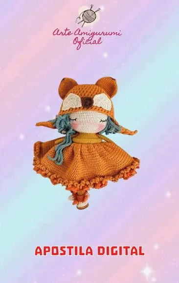 Receita Boneca Raposa - Amigurumi - artesanato feito à mão por Arte Amigurumi Oficial