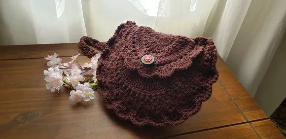 Bolsa de Crochê em Estilo Boho "chic" Café - foto 2