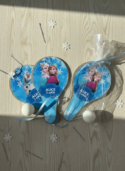 Raquete Ping Pong - Frozen - feito à mão por Mi Papelaria Criativa