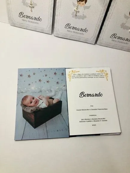 Livro de Orações Luxo com Foto para Batismo - foto 4
