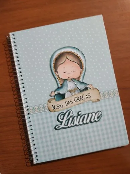 Caderno Capa Dura Grande Espiral 80fls - N S das Graças - foto 2