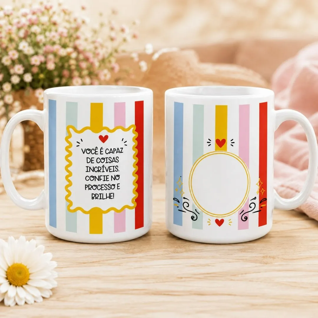 Caneca Cristã Interativa - artesanato feito à mão por PrimeBox