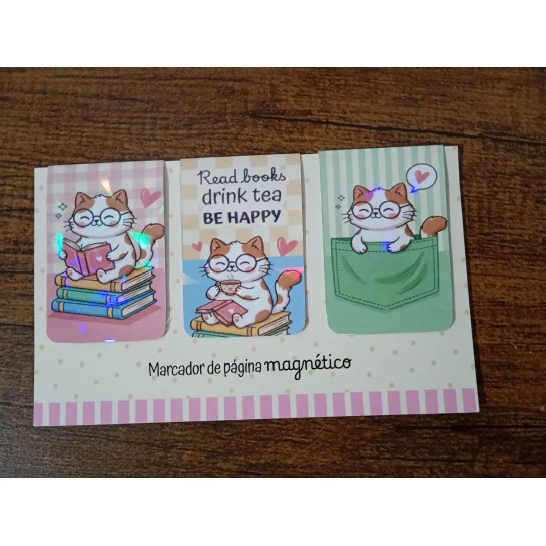 Marcador de Página Magnético Kit Com 03 - Gatinhos Fofos 2 - foto 2