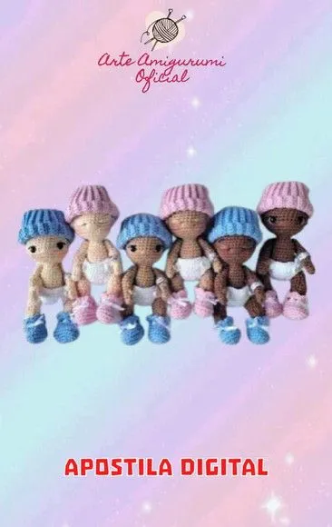 Receita Mini Bebês Amigurumi - feito à mão por Arte Amigurumi Oficial