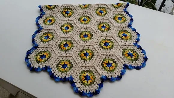 Caminho de Mesa Sextavado Mesclado - foto 3