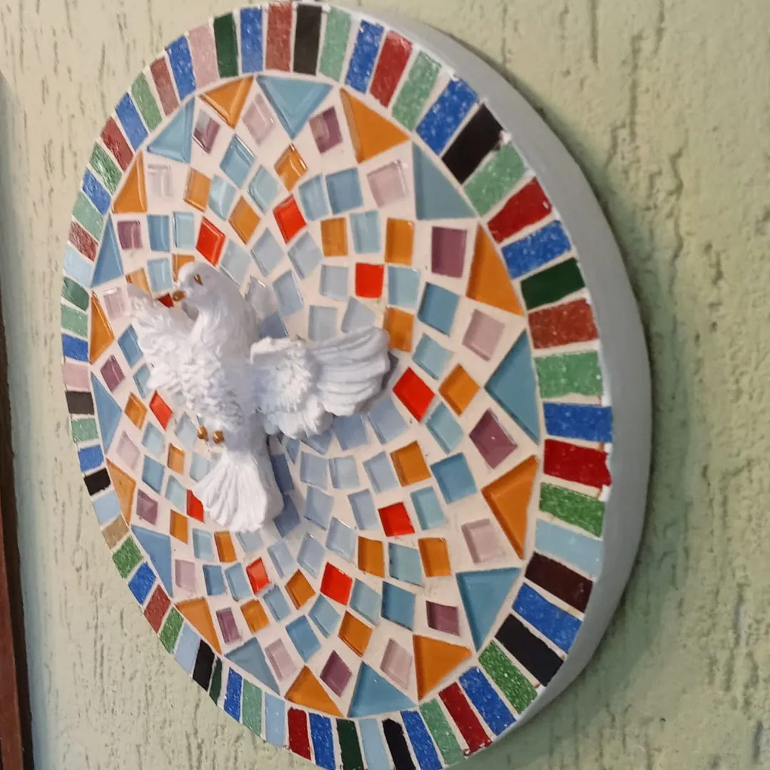 Mandala Divino Espírito Santo em Mosaico de Vidro - modelo 1 - foto 3