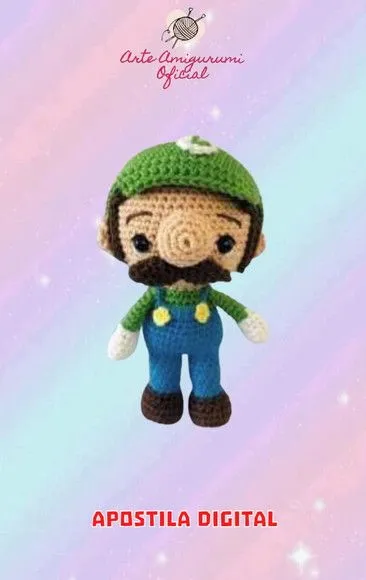 Receita Luigi Amigurumi - artesanato feito à mão por Arte Amigurumi Oficial
