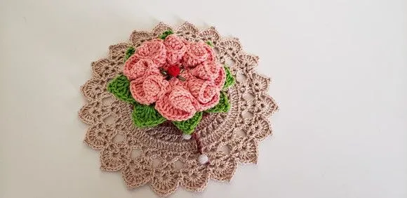 Sachê Porta Sabonete em Crochê Coral - foto 4