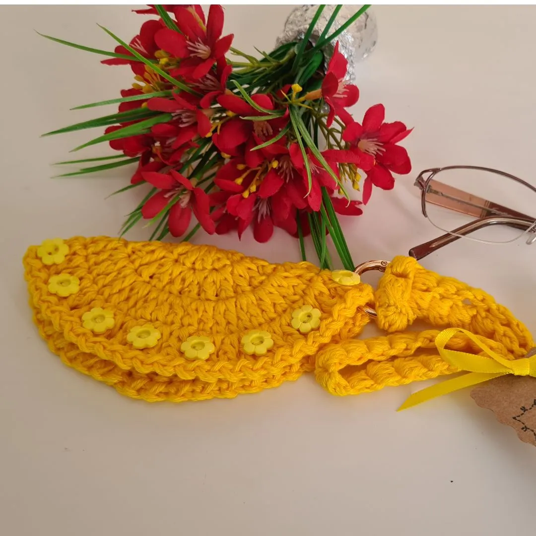 Porta óculos em Crochê - artesanato de Mari Crochê feito com carinho!