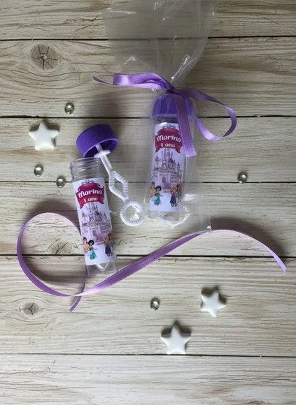 Bolha de Sabão - Princesas Disney Personalizado - artesanato feito à mão por Mi Papelaria Criativa