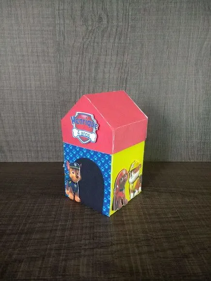 Caixa Casinha Patrulha Canina - artesanato de Fina Essência Papelaria Personalizada