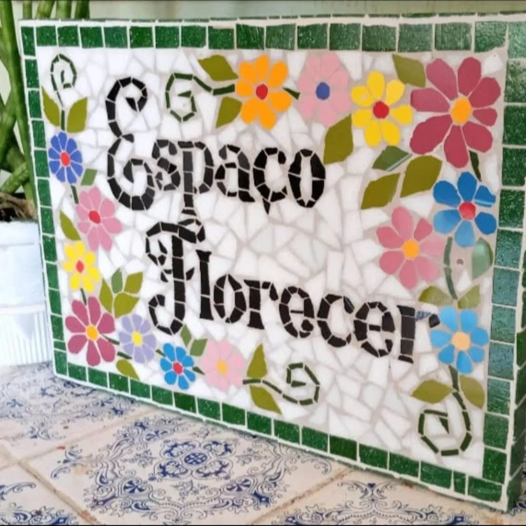 🌸 Placa em Mosaico – Espaço Florescer - foto 2