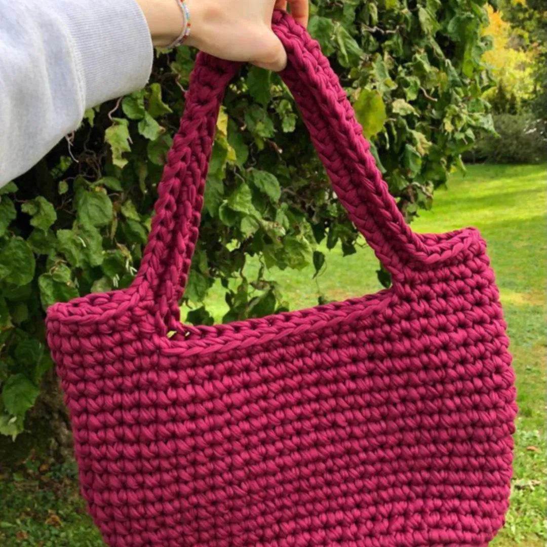 Bolsa de Crochê Marsala Clássica - artesanato feito à mão por Amora Bag