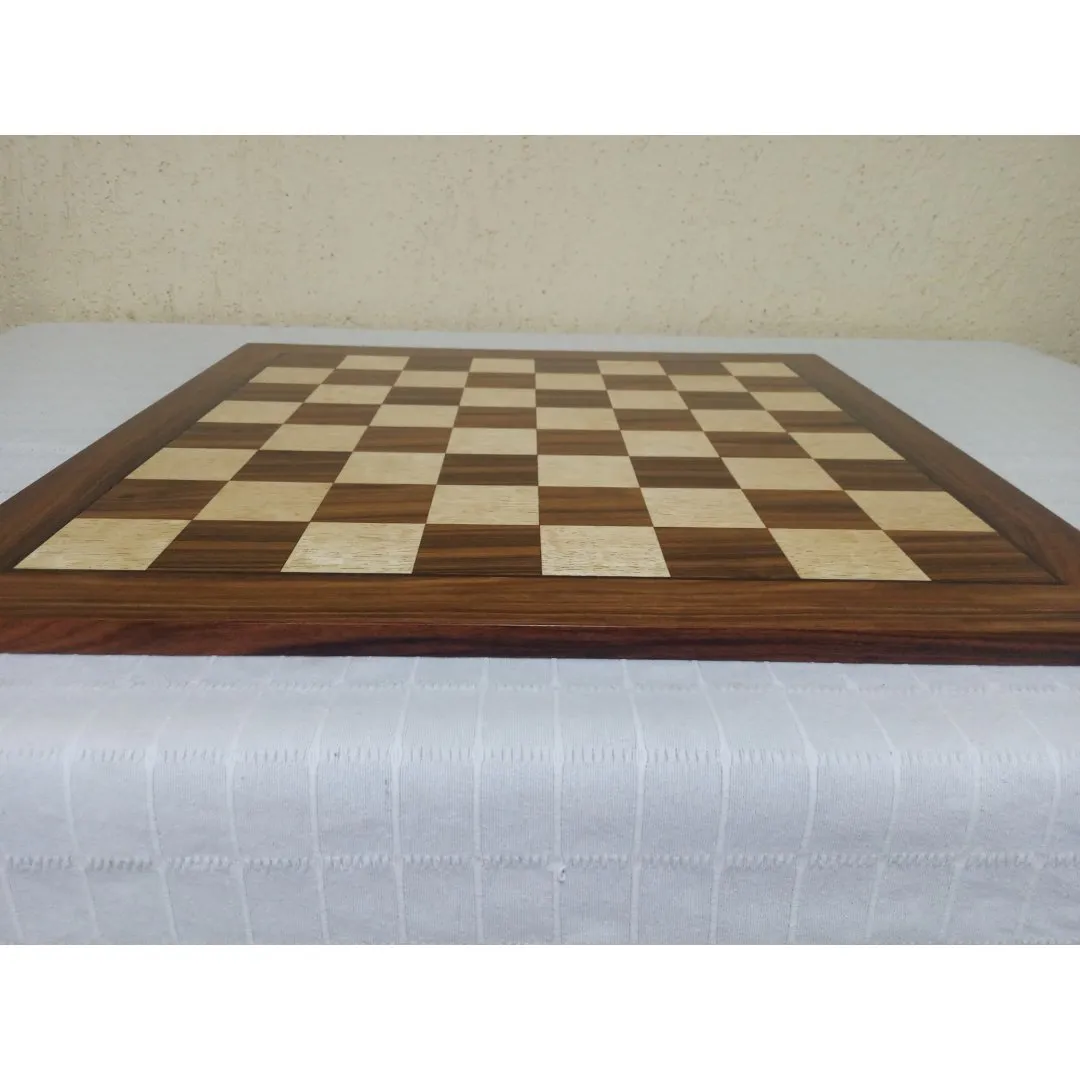 Tabuleiro de Xadrez Tradicional Pau Ferro Extra Grande - artesanato de Casa da Marchetaria