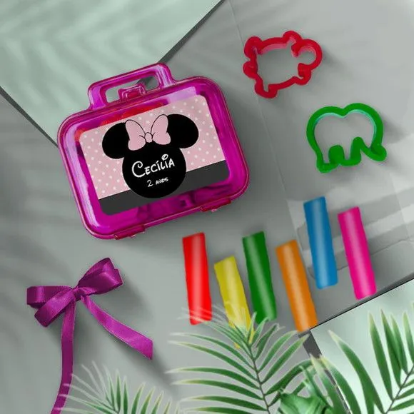 Maletinha Minnie Modelar Personalizada - feito à mão por Mi Papelaria Criativa