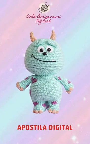Receita Sulliver Monstros S.a Amigurumi - artesanato feito à mão por Arte Amigurumi Oficial