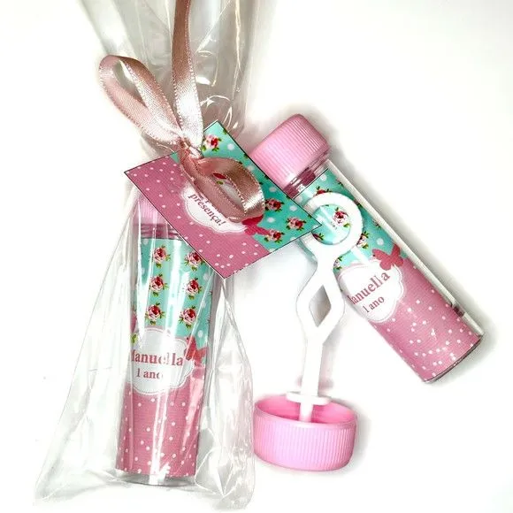 Bolinha de Sabão Jardim Personalizada - artesanato feito à mão por Mi Papelaria Criativa