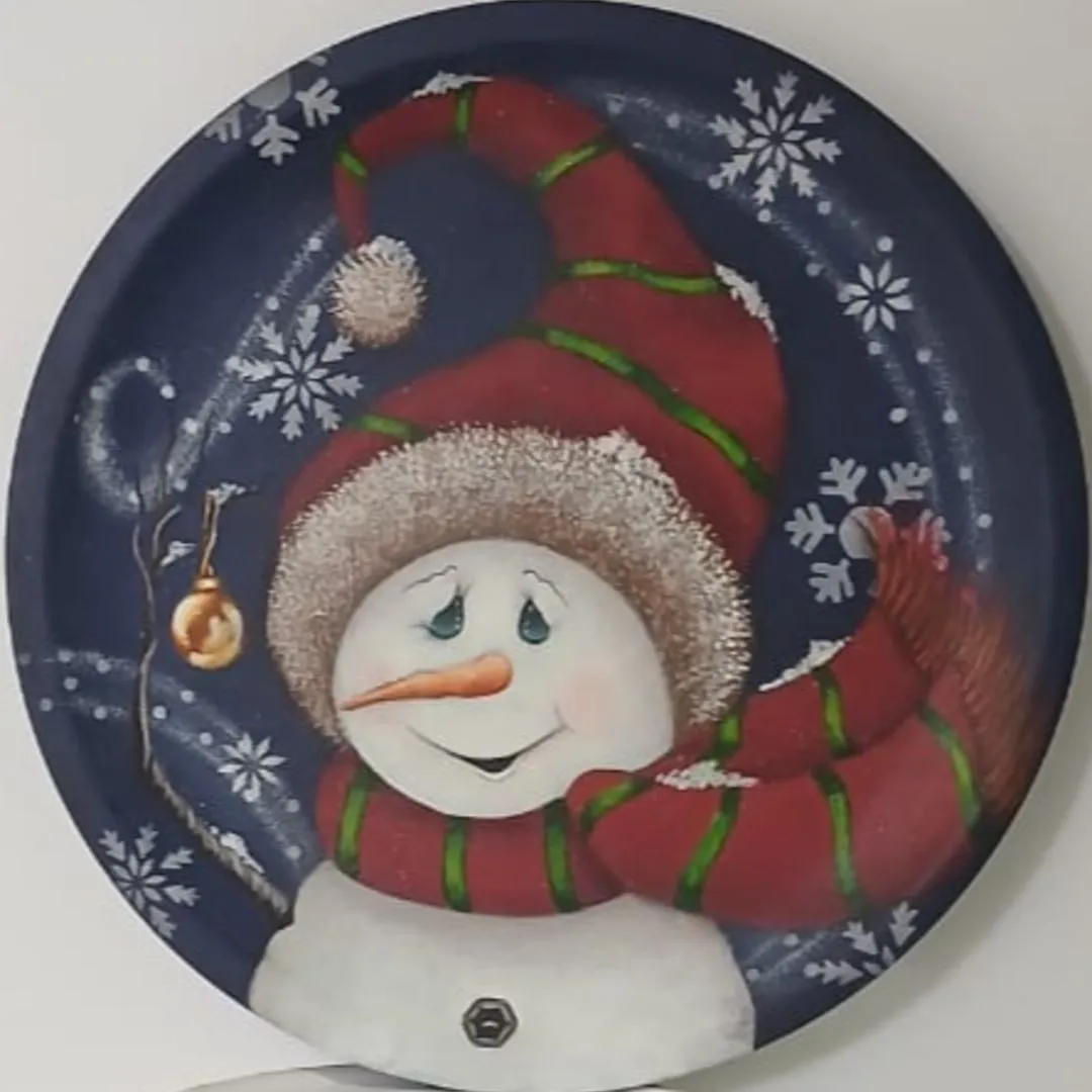 Prato decorativo MDF - boneco de Neve - Natal - foto 3