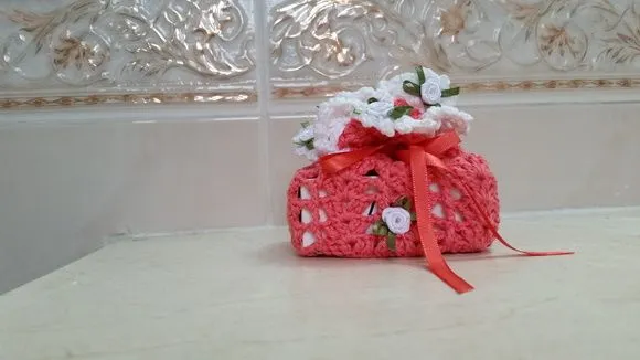 Sachê Porta Sabonete Gerânio com Branco - foto 2
