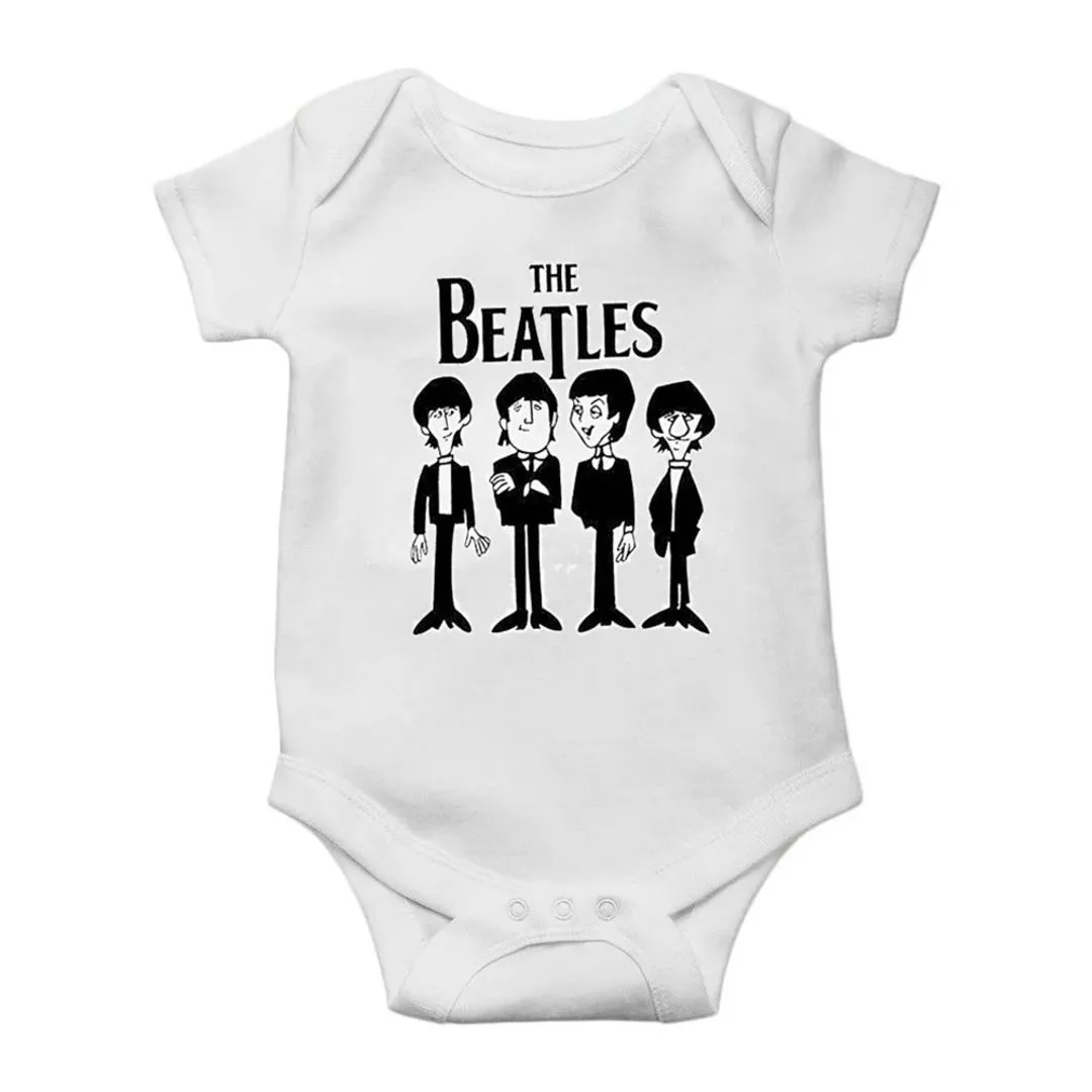 Body bebê The Beatles, estampa desenho animado, 100% algodão - foto 2