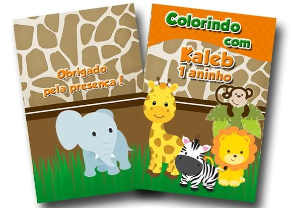 revista colorir safari baby 14x10 - artesanato de PAPCRIE