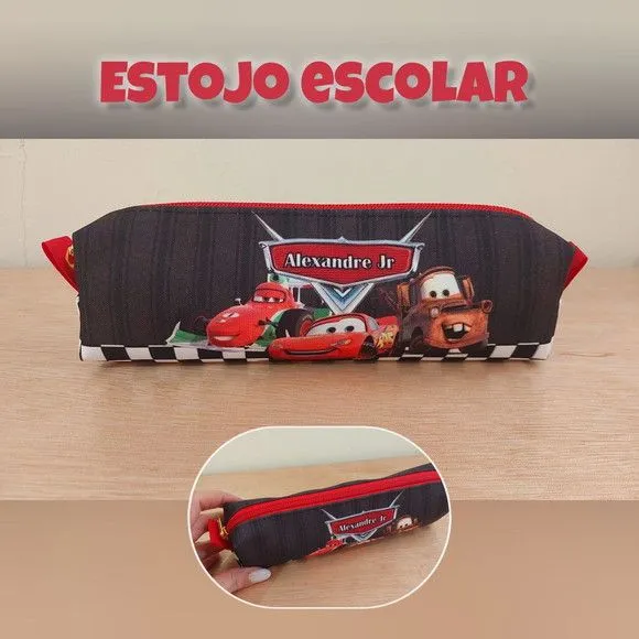 Estojo Escolar Carros - feito à mão por Innovare Studio