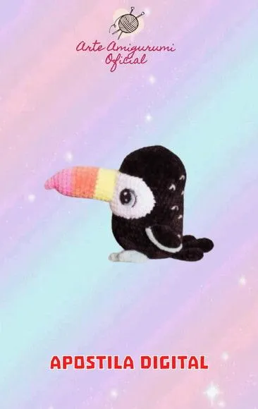 Receita Tucano - Amigurumi - artesanato feito à mão por Arte Amigurumi Oficial
