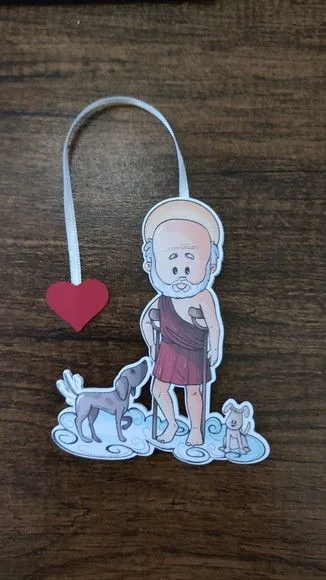 Marcador de Página 10 cm - São Lázaro T - artesanato de Emejhu Personalizados