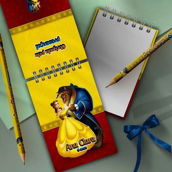 Bloco Anotações - Bela e a Fera Personalizado
