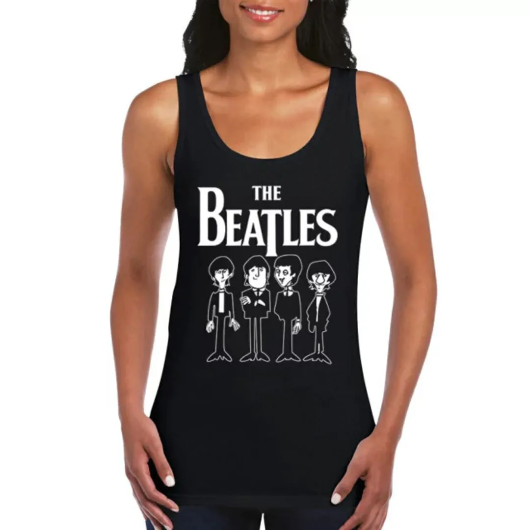 Camiseta regata Beatles, estampa desenho animado exclusiva, tamanhos unisex - foto 2