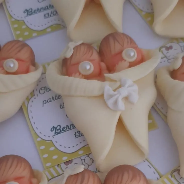 lembrancinha maternidade gêmeos na manta kit c/ 10 unidades - foto 6