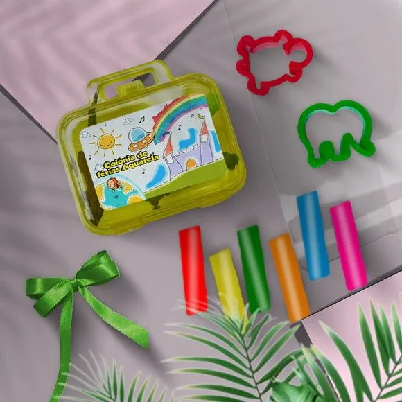 Mini Maleta - Aquarela Personalizada - feito à mão por Mi Papelaria Criativa