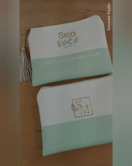 Necessaire Personalizada - Logomarca - artesanato feito à mão por Innovare Studio