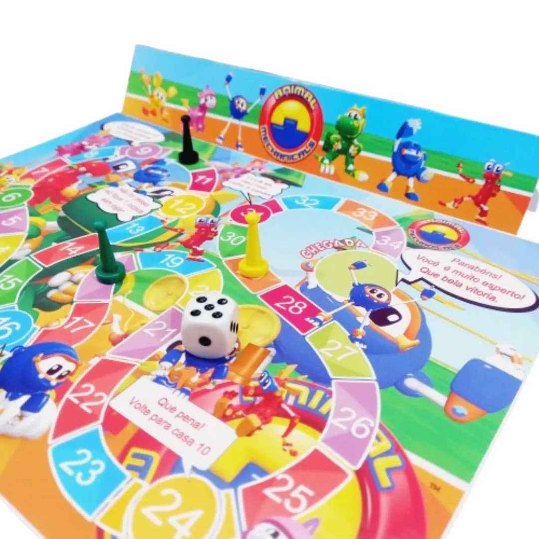 Jogo De Tabuleiro Infantil Plastificado Com Dado E 3 Peças Educativo JD Arte - foto 6