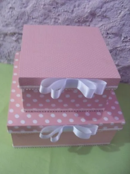 Caixas Encapada - artesanato feito à mão por Ateliê cantinho do bebê