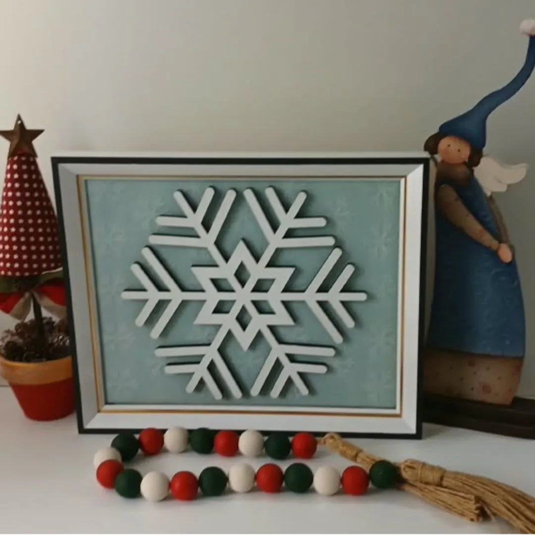 Quadro Decorativo Floco de Neve Natal - foto 3