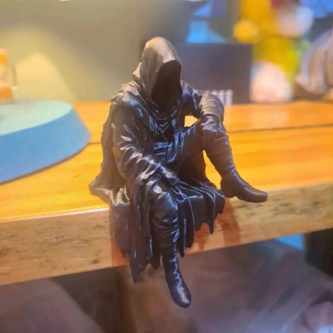 Estátua Morte Encapuzada de Borda/Prateleira - Setup Gamer Dark Fantasy Impressão 3D - foto 4