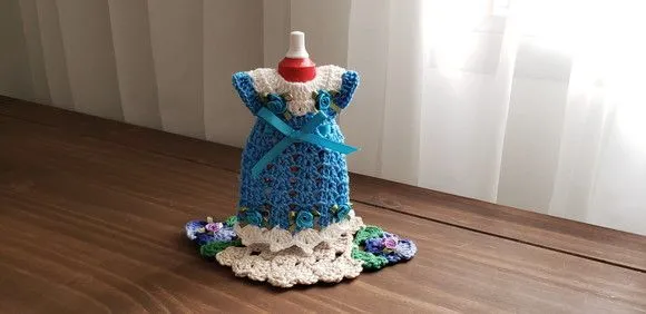 Capa para Adoçante - Vestidinho Acqua Azul - foto 3