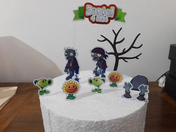Topo de Bolo Plants Vs Zombies - Simples - foto 3